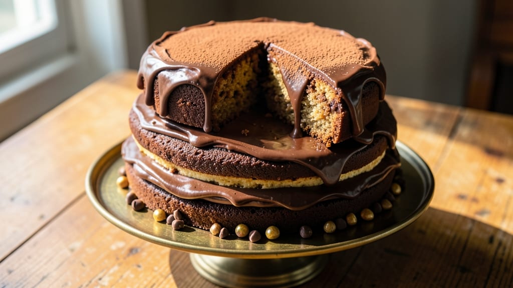 Best Chocolate Fudge Cake Recipe Ever: Triple-Layered Fudge Swirls With Crispy Edges
