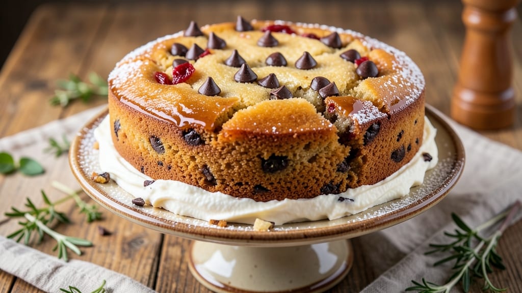 Banana Chocolate Chip Cake Recipe With Sour Cream: Ultra-Moist Layers and Warm Vanilla Streaks