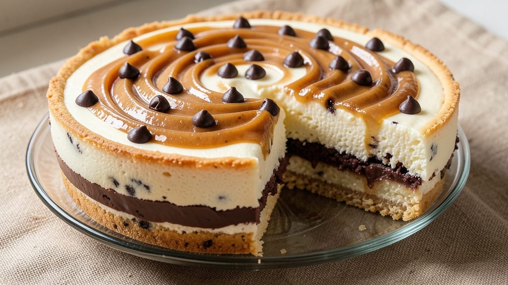 Banana Chocolate Chip Cheesecake Recipe: Swirled Coffee-Infused Fudge and Warm Banana Streaks