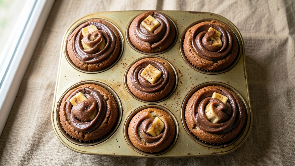 Banana Chocolate Espresso Swirl Muffins Recipe: Coffee-Infused Bites With Fudgy Streaks