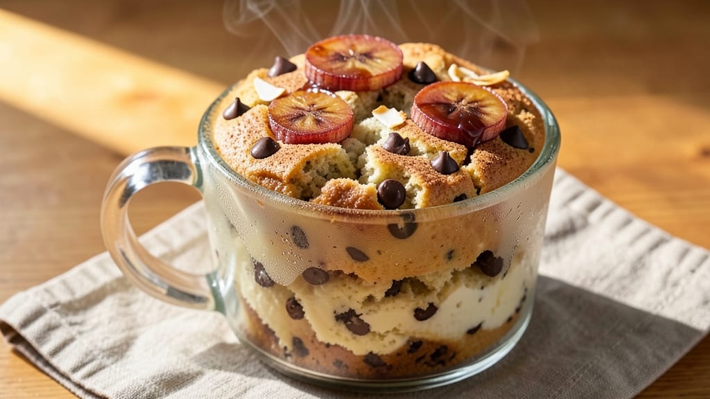 Banana Chocolate Chip Mug Cake Recipe: Microwave-Melted Caramelized Edges