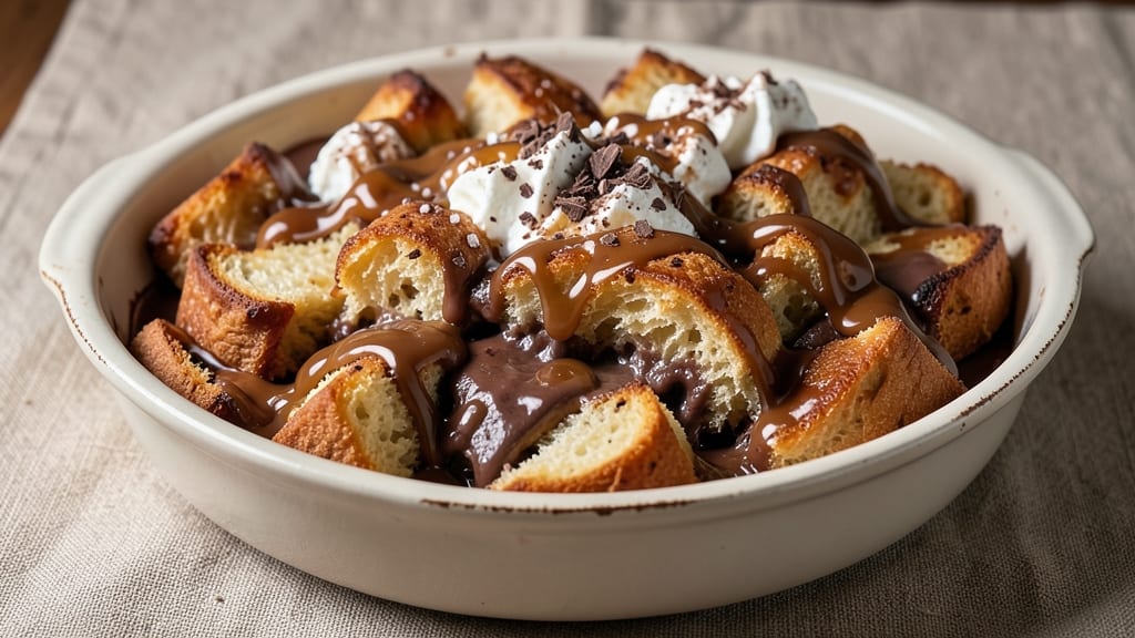 Best Chocolate Bread Pudding Recipe Ever: Triple-Layered Crunch With Espresso-Infused Fudge Streaks