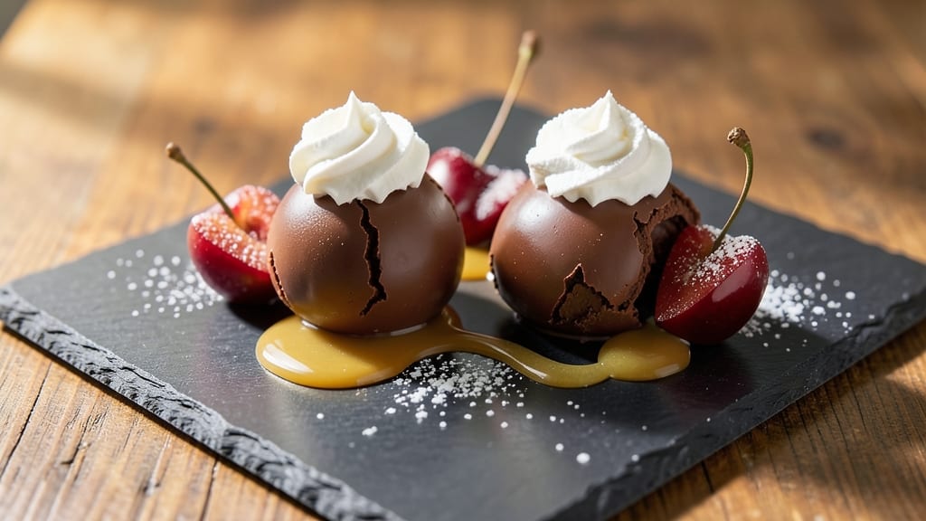 Cherry Chocolate Kisses Recipe: Creamy Cherry Swirls in Crispy Cocoa Shells