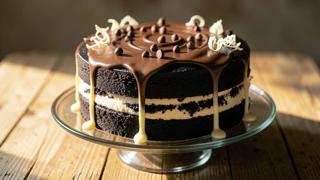 Black and White Chocolate Cake Recipe: Contrasting Moisture and Crunch in Every Layer