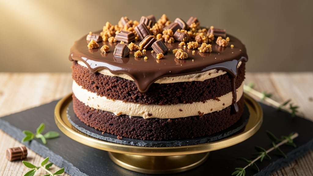 Butterfinger Cake Recipe With Chocolate Cake: Crunchy Peanut Butter Bites in Every Slice