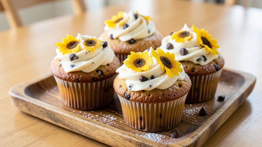 Banana Chocolate Chip Cupcakes Recipe: Swirled Vanilla and Fudgy Chocolate Layers
