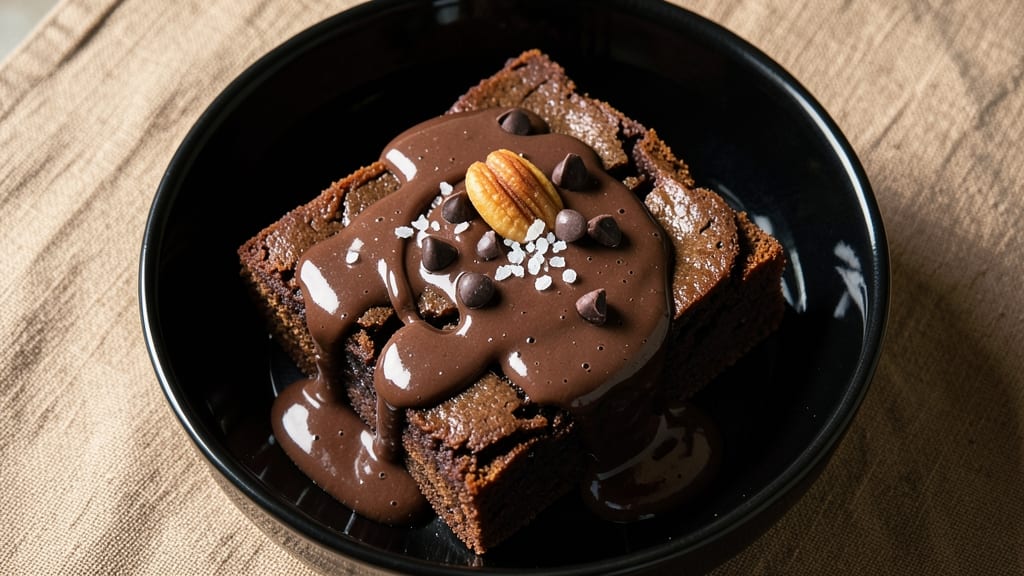 Brownie Recipe With Chocolate Sauce: Triple-Layered Fudge and Warm Ganache Rivers