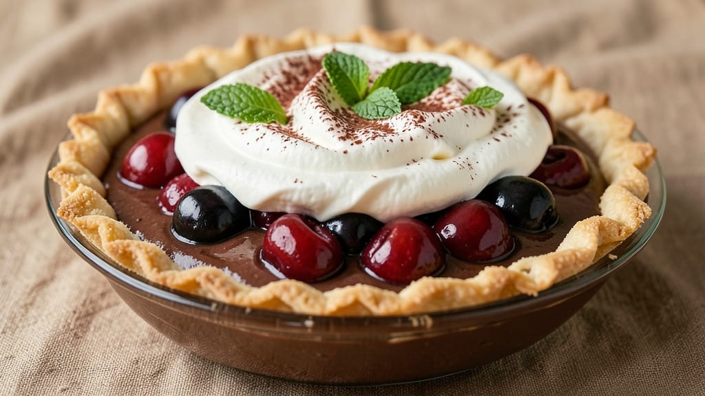 Black Forest Pie Recipe With Chocolate Pudding: Triple-Layered Crunch and Juicy Cherry Rivers