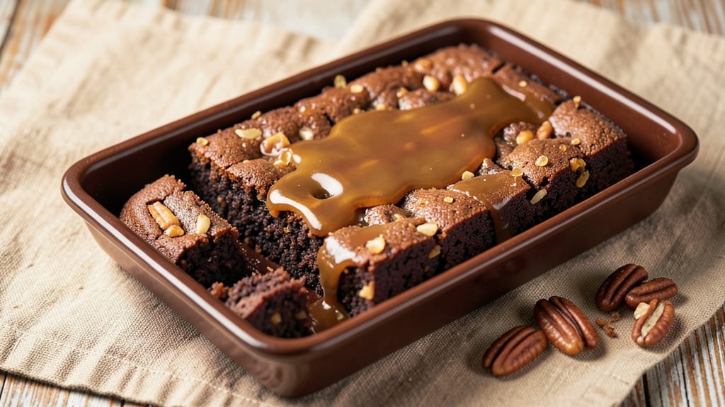 Caramel Brownie Recipe with German Chocolate Cake Mix: Fudgy Layers with Pecan-Caramel Swirls