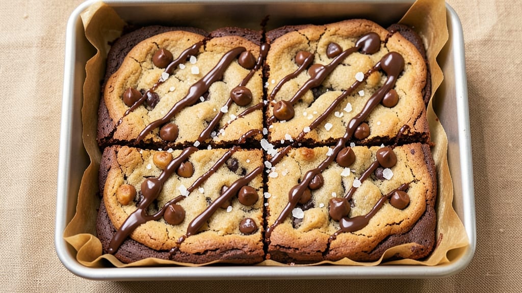 Brownie and Chocolate Chip Cookie Bars Recipe: Fudgy-Bready Fusion with Crispy Edges