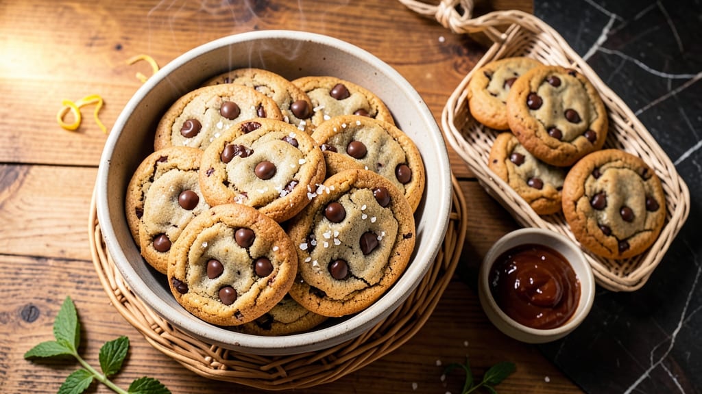 Bowl and Basket Chocolate Chip Cookie Recipe: Giant Bites With Warm Chocolate Rivers