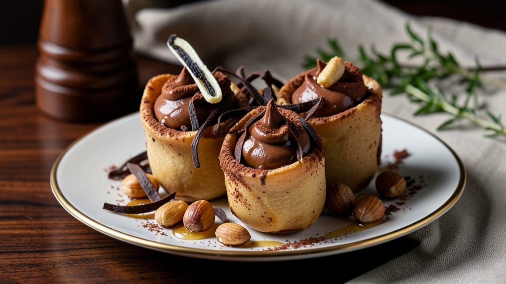 Cannoli Chocolate Custard Filling Recipe: Rich Ganache Swirls in Crispy Shells