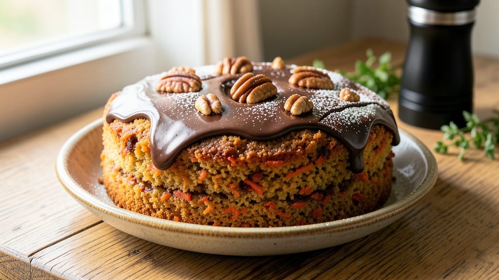Carrot Cake Recipe With Chocolate Topping: Moist Spice Cake Meets Rich Ganache Rivers