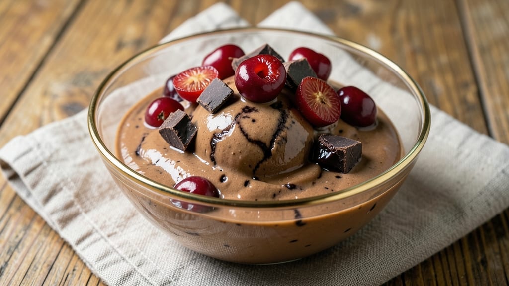 Cherry Chocolate Ice Cream Cuisinart Recipe: Rich Vanilla Bean Base With Bursting Cherry Pieces