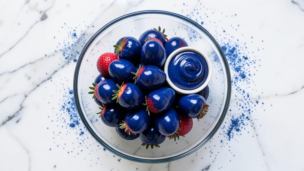 Blue Chocolate Covered Strawberries Recipe: Velvety Ganache Drips and Berry Brightness