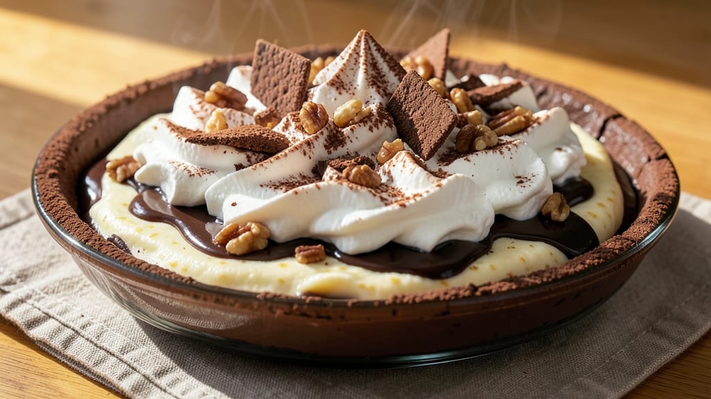 Bishop's Buffet Chocolate Ambrosia Pie Recipe: Coffee-Infused Crunch Meets Creamy Vanilla Layers