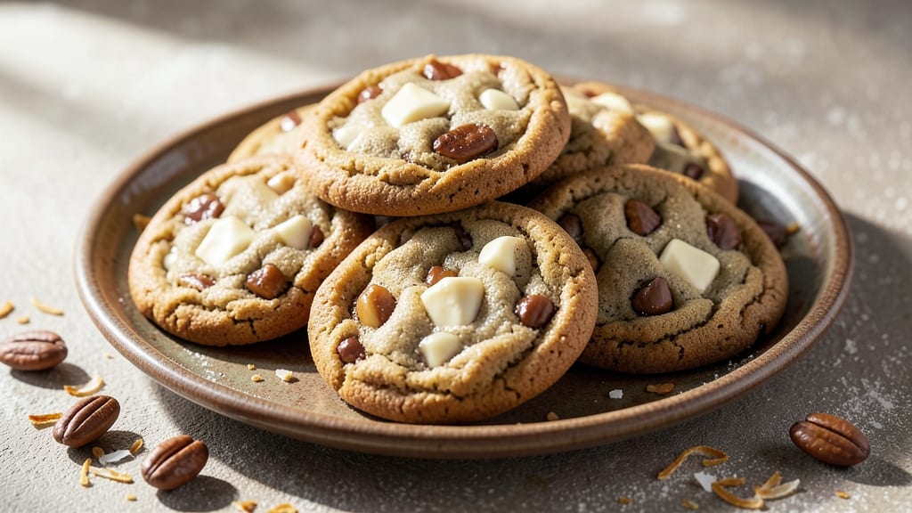 Ben's White Chocolate Macadamia Cookies Recipe: Triple-Layered Crunch With Warm Coffee Streaks
