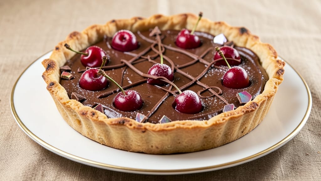 Cherry Chocolate Tart Recipe: Juicy Cherries and Rich Ganache Harmony
