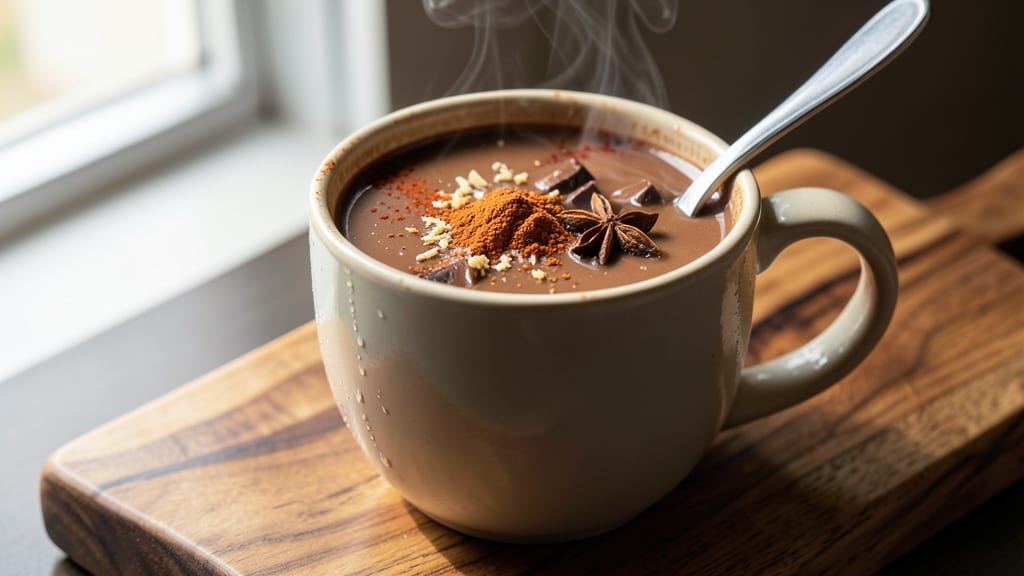Bobby Flay's Hot Chocolate Recipe: Velvety Spiced Depth With Whipped Cream Topping