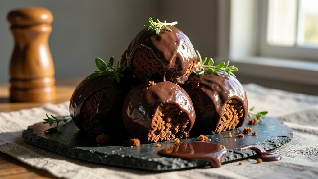 Brownie Balls Dipped in Chocolate Recipe: Triple-Layered Crunch With Warm Fudge Cores