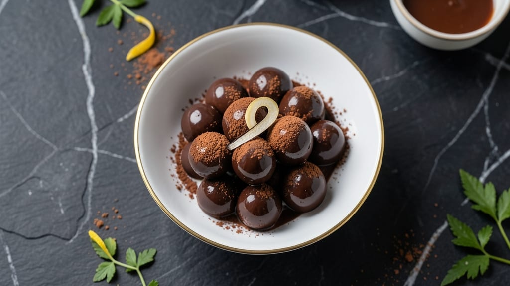Bittersweet Chocolate Truffles Recipe: Coffee-Infused Ganache With Crisp Shells