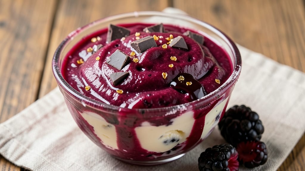 Black Raspberry Chocolate Chip Ice Cream Recipe: Deep Berry Swirls and Melty Chunks