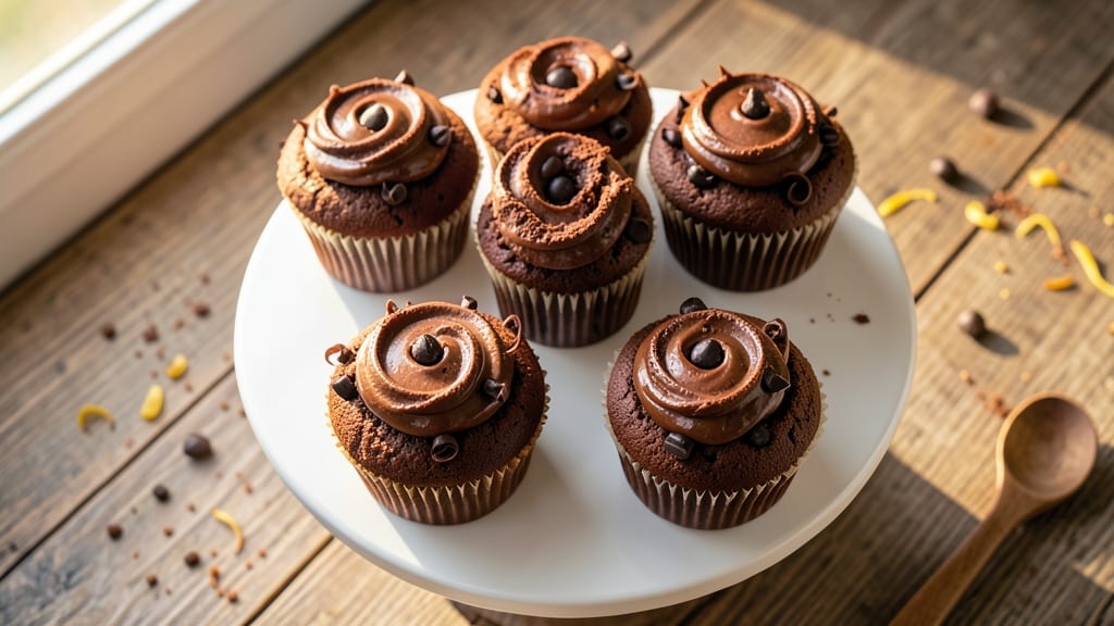 Bakery-Style Chocolate Cupcakes Recipe: Velvety Crumb and Rich Ganache Swirls