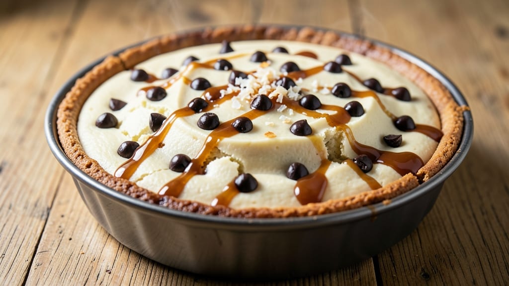 Baked Chocolate Chip Cheesecake Recipe: Coffee-Infused Crunch With Fudgy Swirls