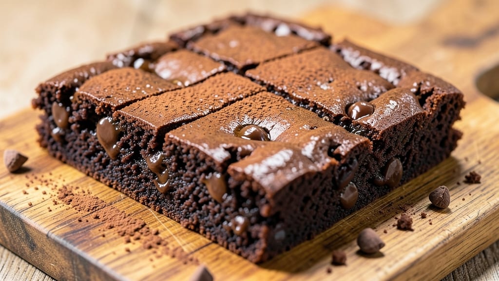 Brownie Recipe With Chocolate Chips in 9x13 Pan: Triple-Layered Fudge Crunch With Warm Caramel Streaks