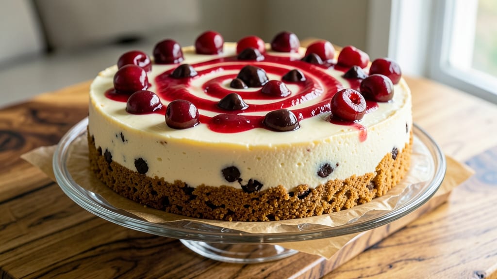 Cherry Chocolate Chip Cheesecake Recipe: Juicy Cherry Bursts in Every Bite