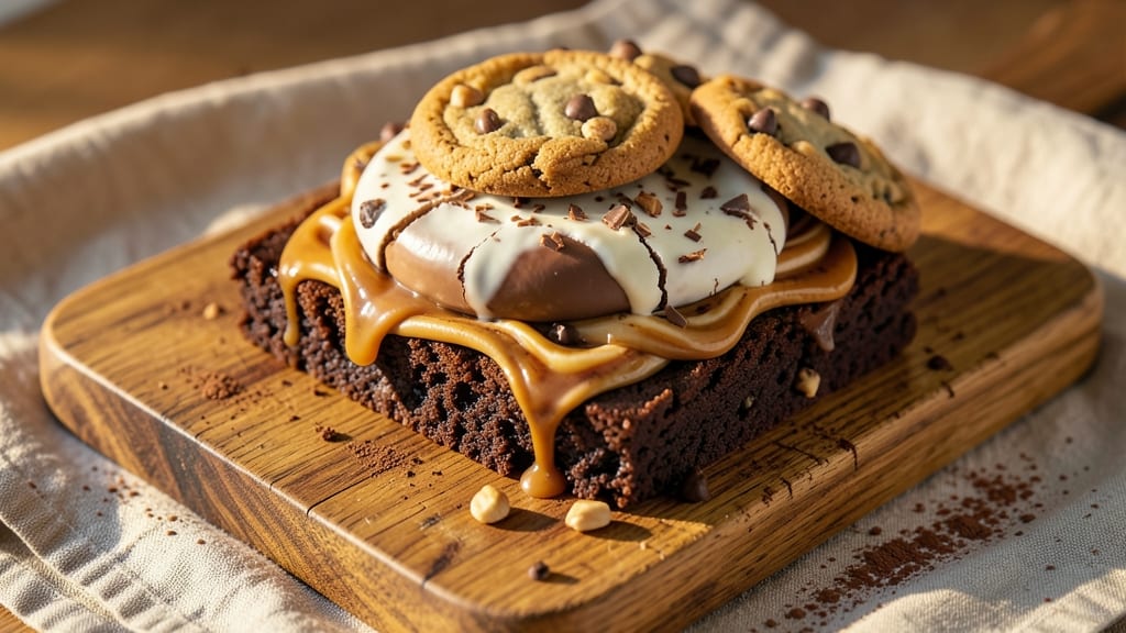 Brownie Chocolate Chip Cookie Peanut Butter Cup Recipe: Triple-Layered Indulgence in One Bite