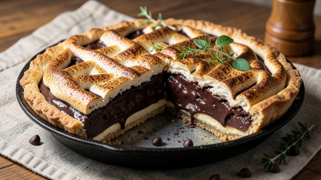 Best Rated Chocolate Chess Pie Recipe: Espresso-Enhanced Fudge With Crispy Pecan Crown